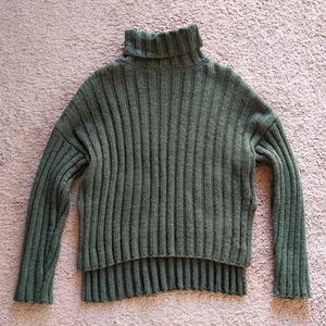 Dark Green Turtleneck Sweater